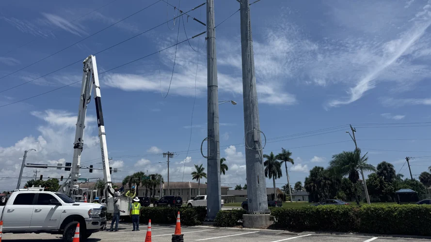 LCEC concrete pole installation